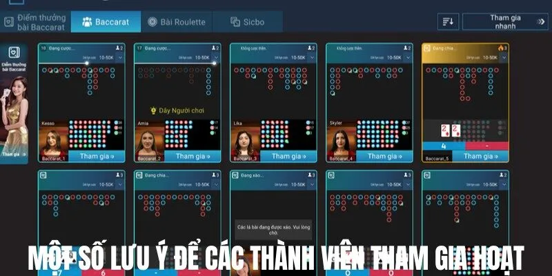 Một số lưu ý để các thành viên tham gia hoạt động cá cược hiệu quả